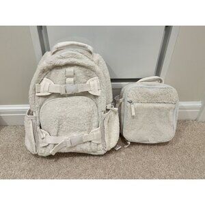 NWOT Pottery Barn Kids Mackenzie Natural Sherpa Small Backpack & Lunch Box